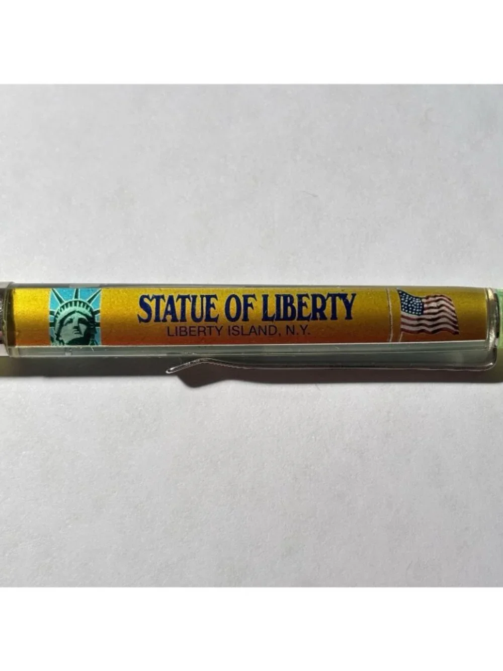 Statue of Liberty New York City Floaty Pen Ferry Boat Moves Lower Manhattan Vtg